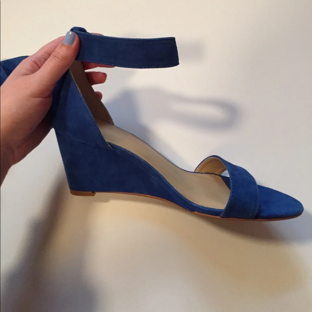 Boston Proper leather wedges